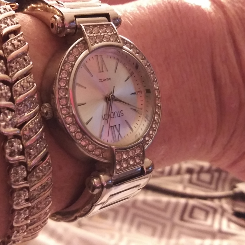 2 tennis bracelets studio one watch